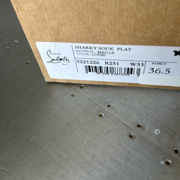 Christian Louboutin sharky sock flat sneaker shark sole red loubi sz 36.5 - Picture 11 of 11